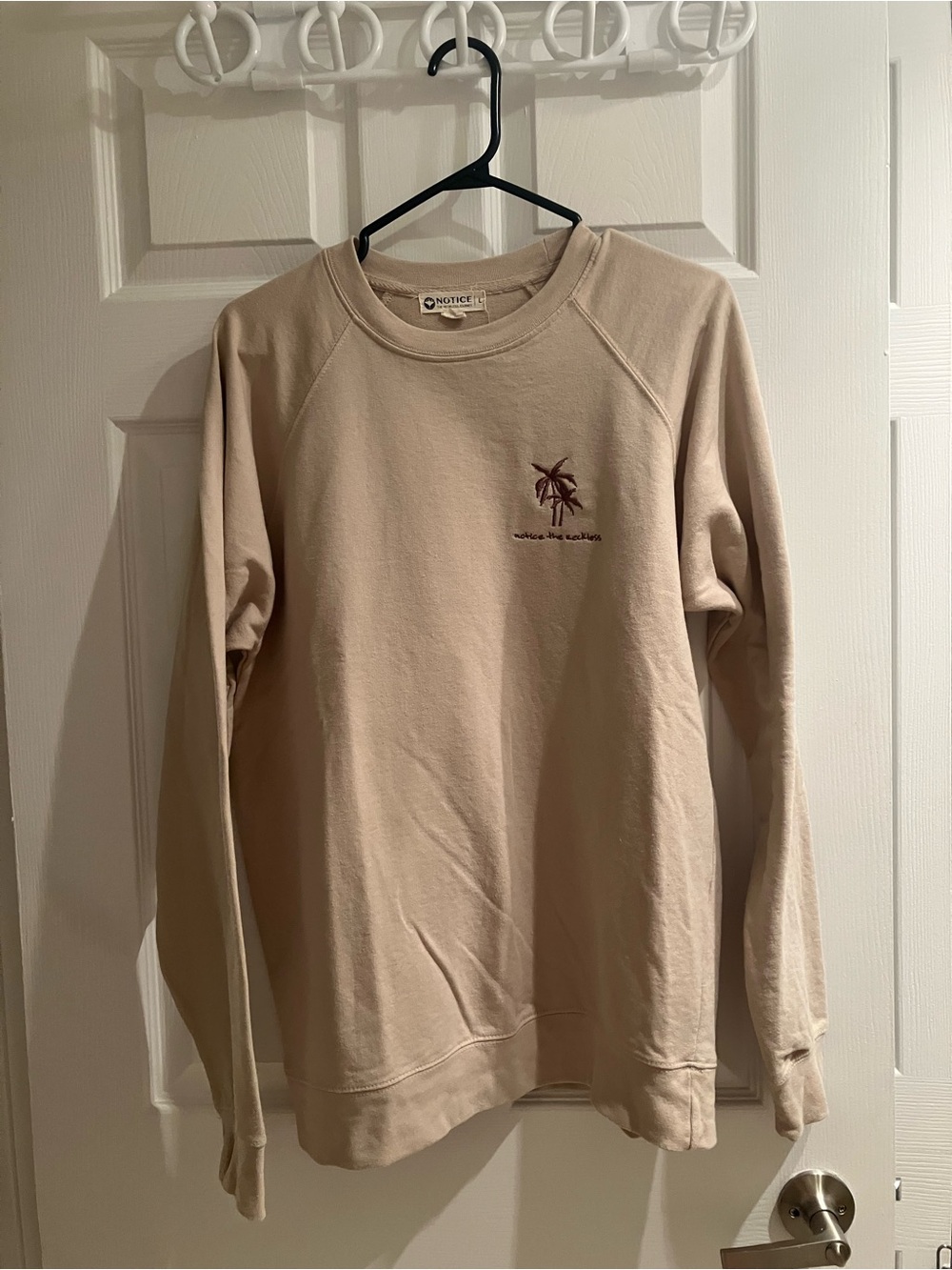 Neutral Beige Crewneck Sweatshirt